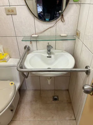 不鏽鋼L型面盆扶手